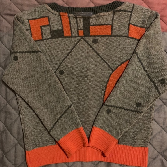 Elhoffer Design Galactic Baby Bot Cardigan Orange - Picture 2 of 3